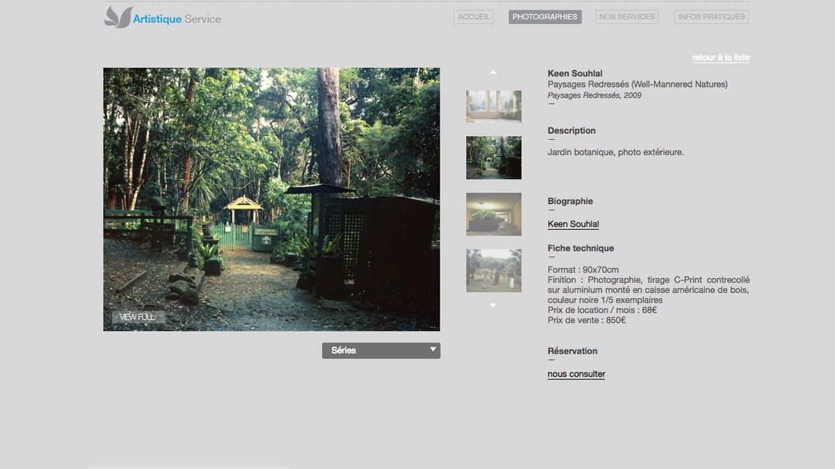 Website - Artist page